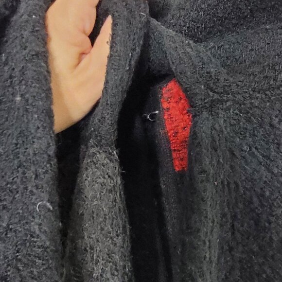 💕Orly Vintage Blend Color Block Wool Blend Cottage Cardigan Sweater 90s Cozy - Picture 8 of 10